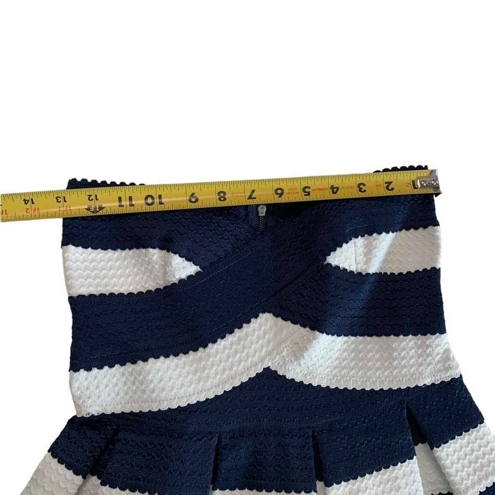 Sans Souci White Blue Stripe Dress Size Small - Picture 9 of 16